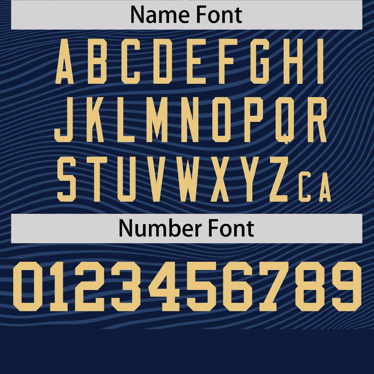 Custom Navy Old Gold Personalized High Wire Pattern Performance T-Shirt