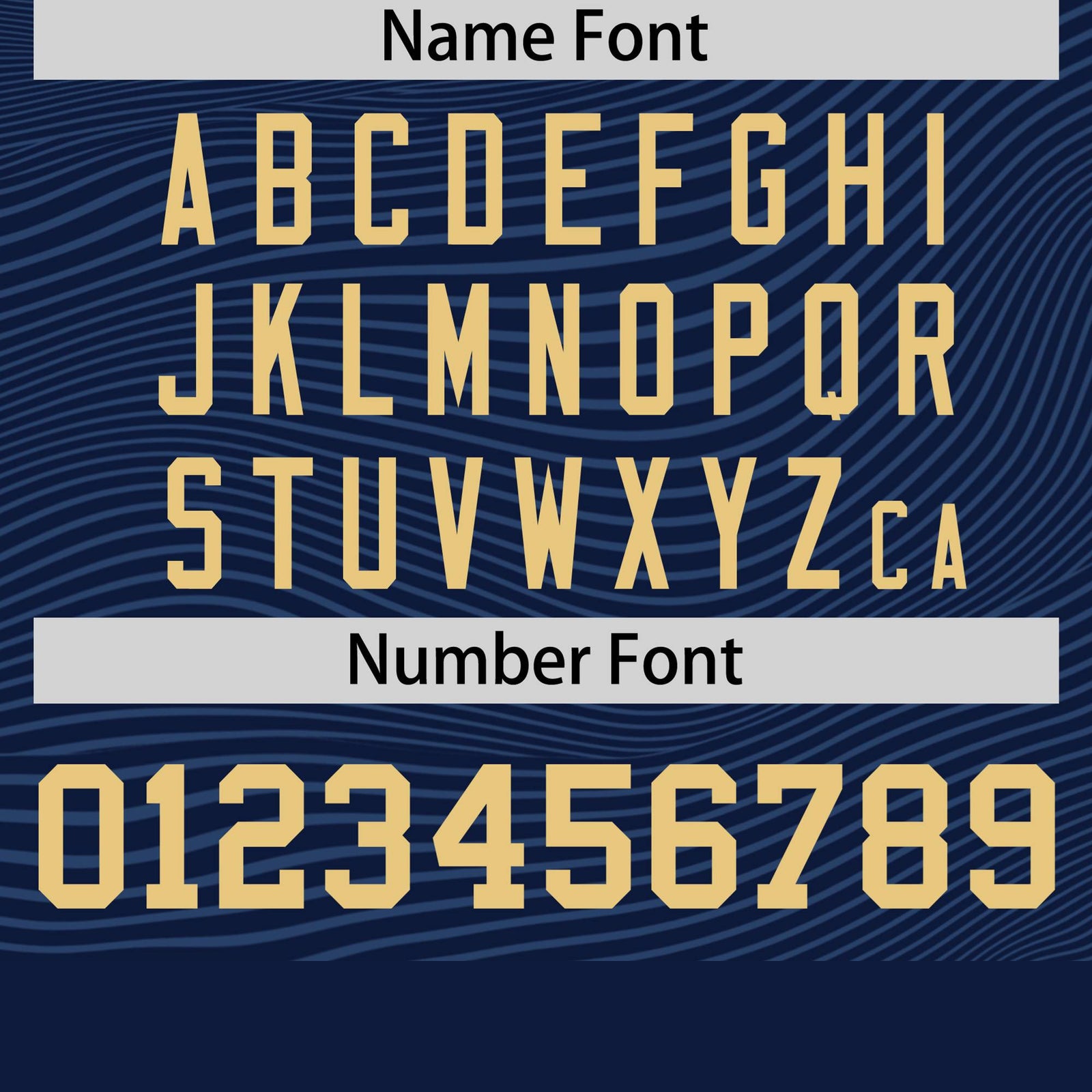 Custom Navy Old Gold Personalized High Wire Pattern Performance T-Shirt