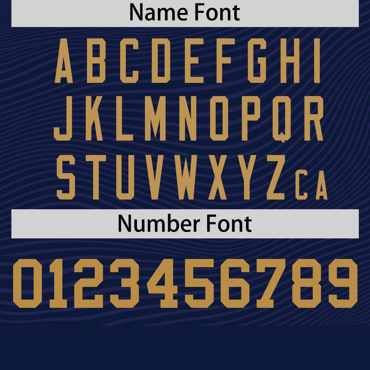 Custom Navy Old Gold Personalized High Wire Pattern Performance T-Shirt