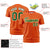 Custom Orange Green Personalized High Wire Pattern Performance T-Shirt