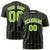 Custom Black Neon Green Personalized Vertical Stripe Pattern Performance T-Shirt