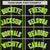 Custom Black Neon Green Personalized Vertical Stripe Pattern Performance T-Shirt