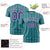 Custom Aqua Purple Personalized Vertical Stripe Pattern Performance T-Shirt