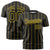 Custom Black Gold01 Personalized Vertical Stripe Pattern Performance T-Shirt