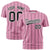 Custom Pink Black Personalized Vertical Stripe Pattern Performance T-Shirt