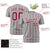 Custom Gray Crimson Personalized Vertical Stripe Pattern Performance T-Shirt