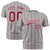 Custom Gray Crimson Personalized Vertical Stripe Pattern Performance T-Shirt