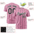 Custom Pink Black Personalized Vertical Stripe Pattern Performance T-Shirt