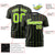 Custom Black Neon Green Personalized Vertical Stripe Pattern Performance T-Shirt