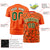 Custom Orange Green 3D Pattern Design Abstract Network Performance T-Shirt