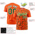 Custom Orange Green 3D Pattern Design Abstract Network Performance T-Shirt