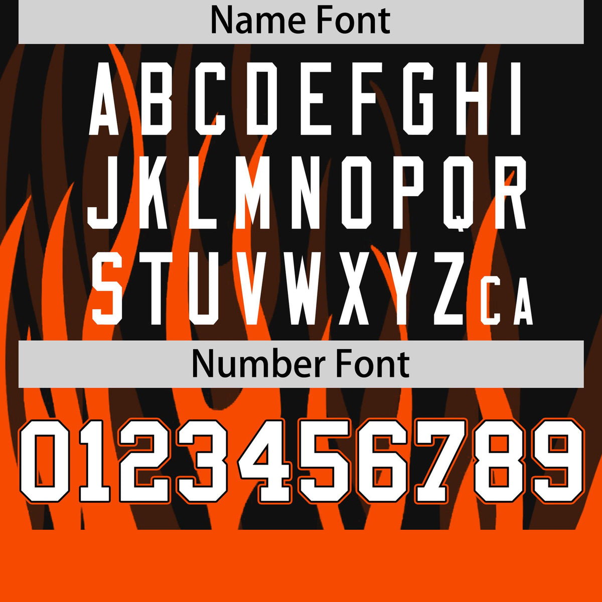 Custom Black Orange 3D Pattern Design Flame Performance T-Shirt