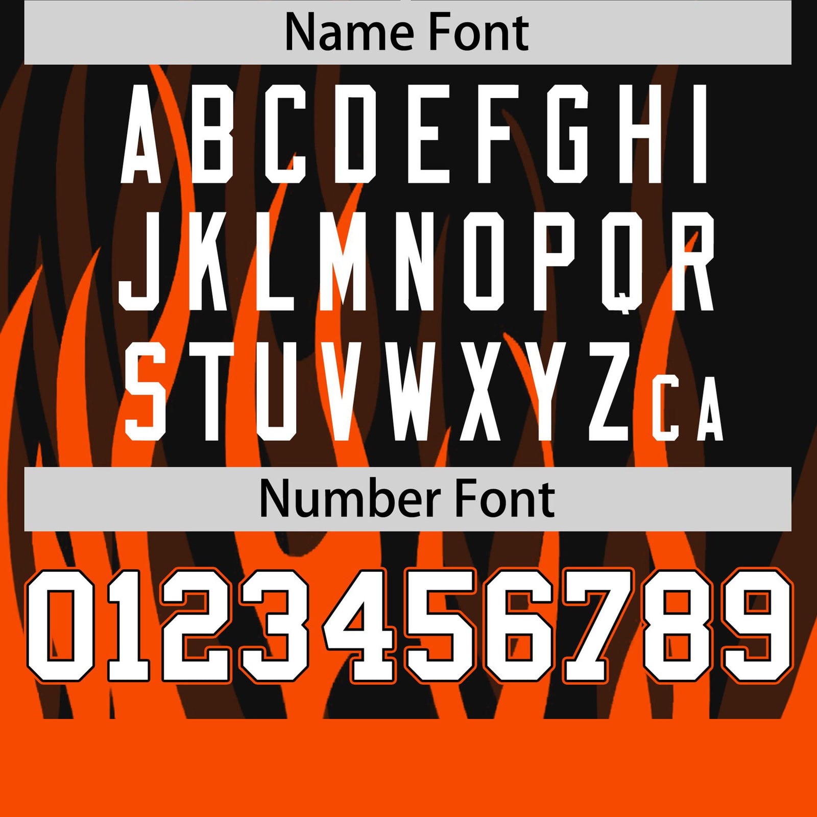 Custom Black Orange 3D Pattern Design Flame Performance T-Shirt