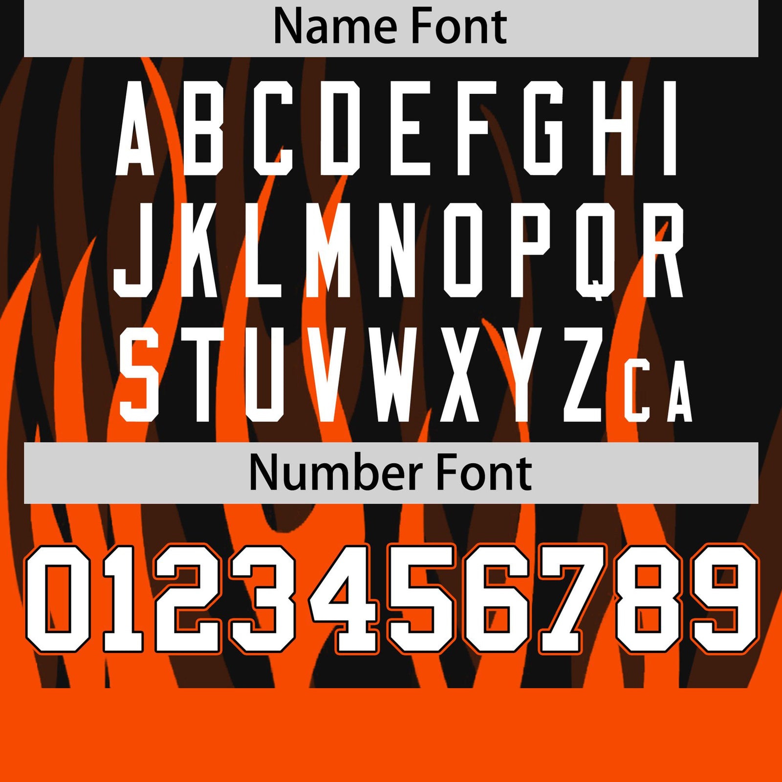 Custom Black Orange 3D Pattern Design Flame Performance T-Shirt