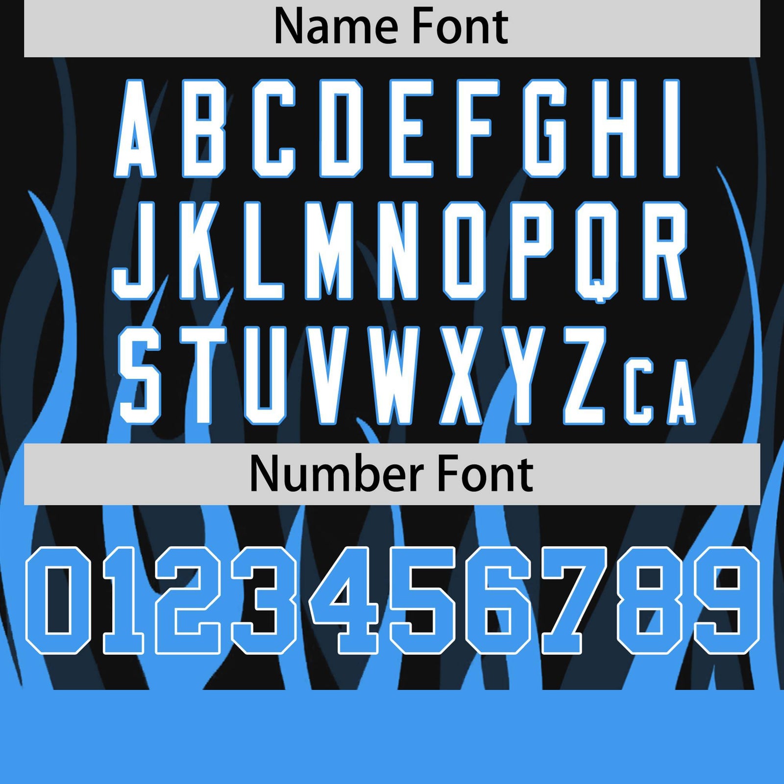 Custom Black Powder Blue 3D Pattern Design Flame Performance T-Shirt