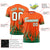 Custom Orange Kelly Green 3D Pattern Design Flame Performance T-Shirt