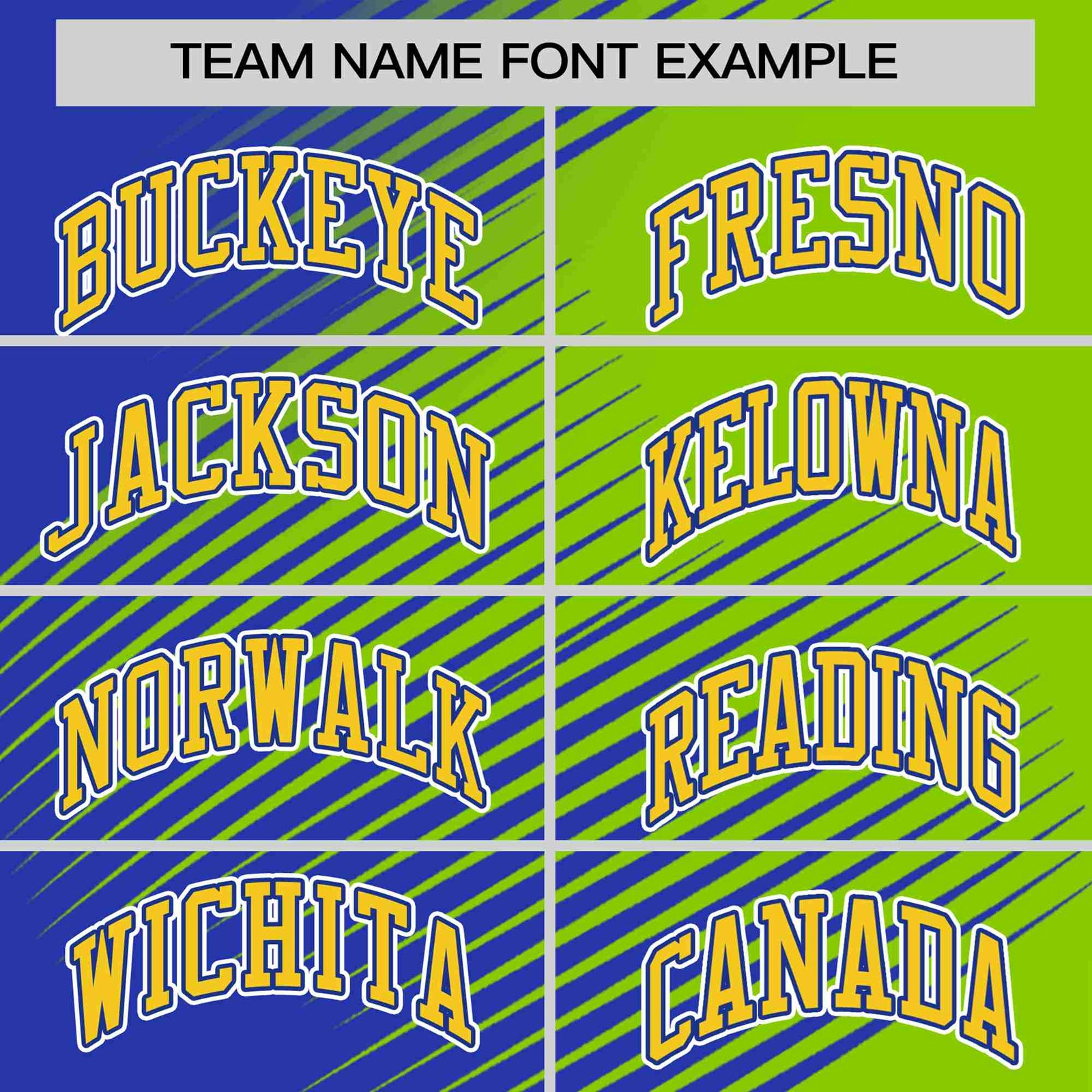 Custom Royal Blue Neon Green 3D Pattern Design Gradient Slope Shapes Performance T-Shirt