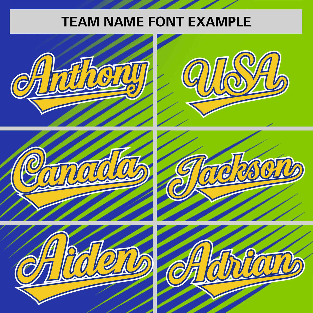 Custom Royal Blue Neon Green 3D Pattern Design Gradient Slope Shapes Performance T-Shirt