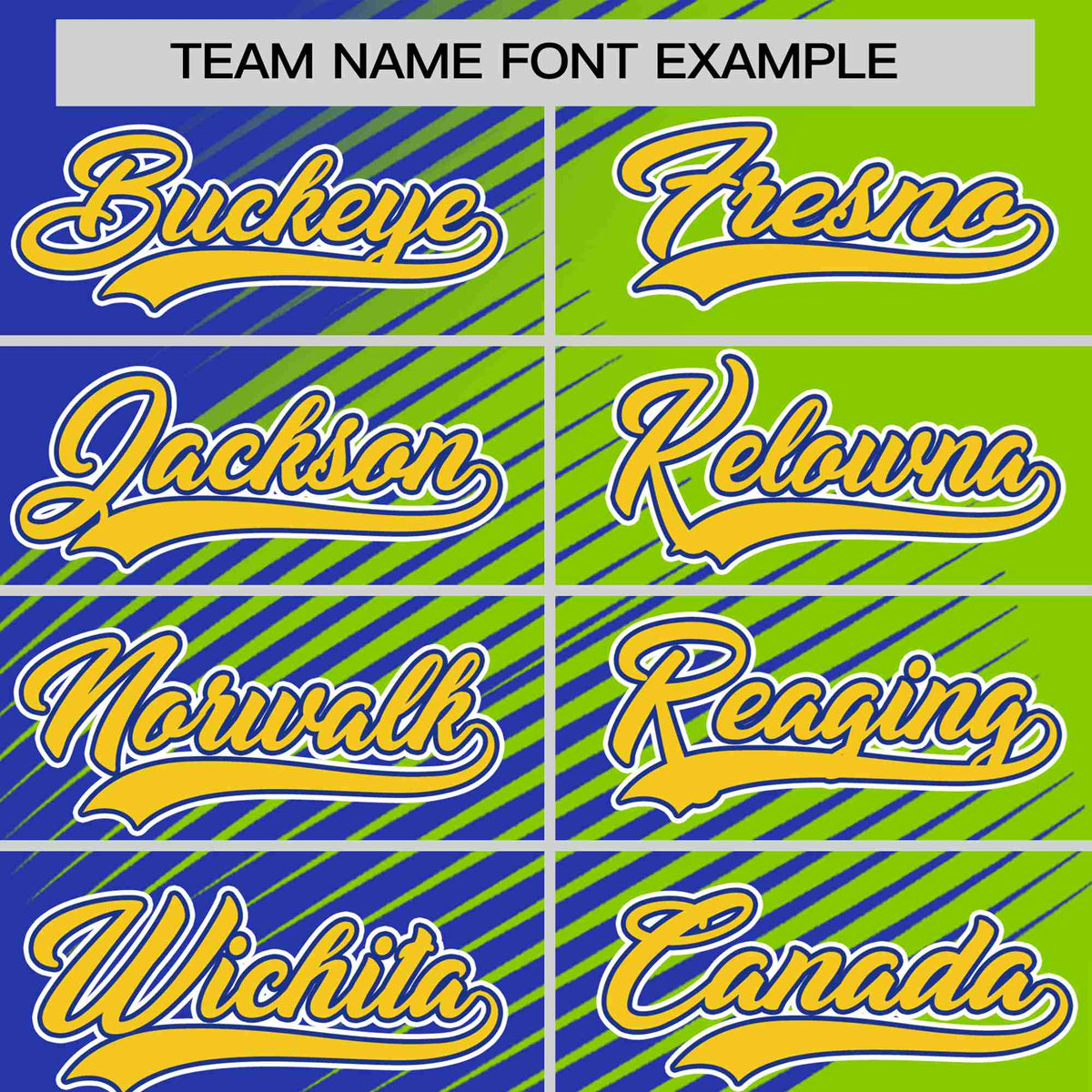 Custom Royal Blue Neon Green 3D Pattern Design Gradient Slope Shapes Performance T-Shirt