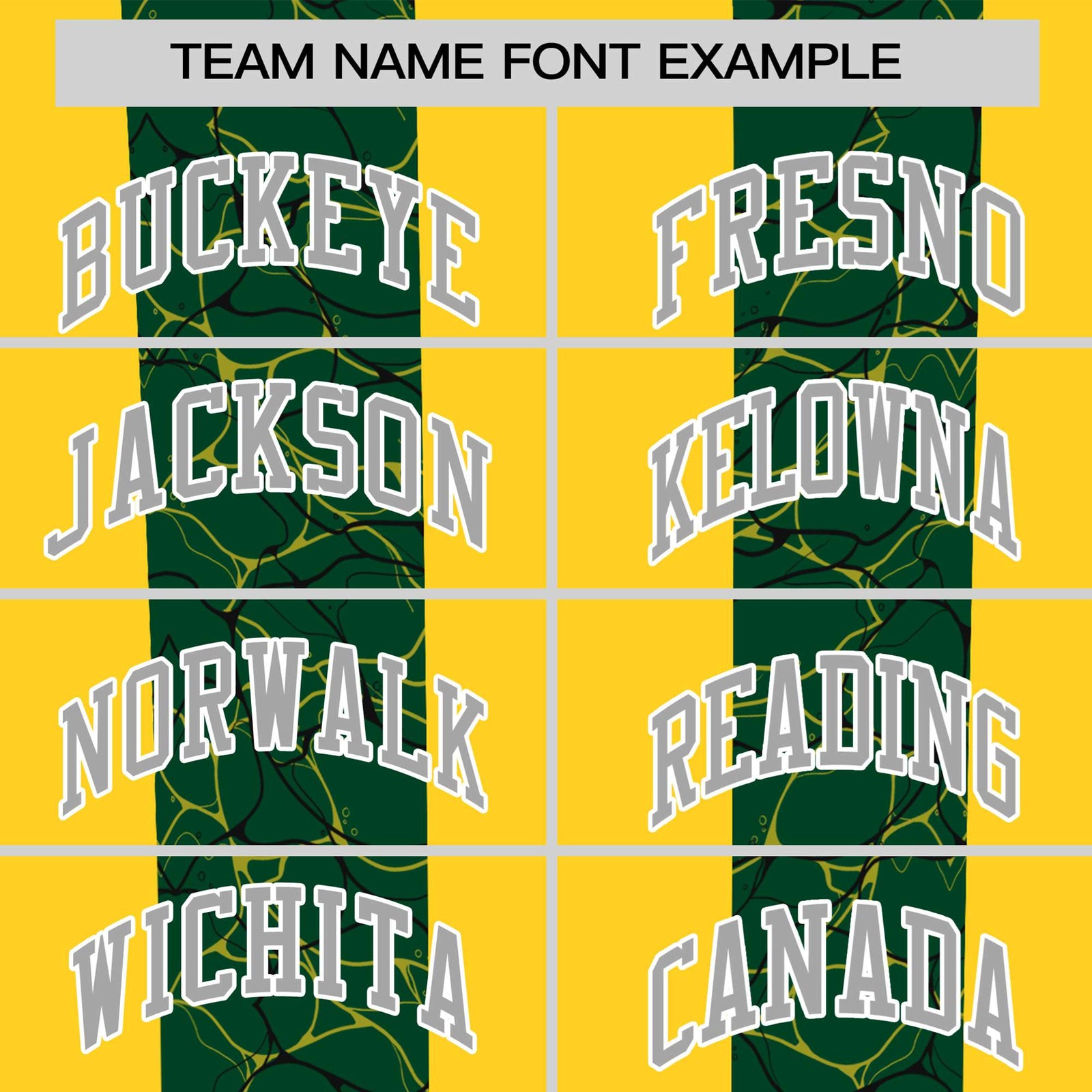 Custom Gold-01 Green Crew neck Ripple Shapes Design Performance T-Shirt