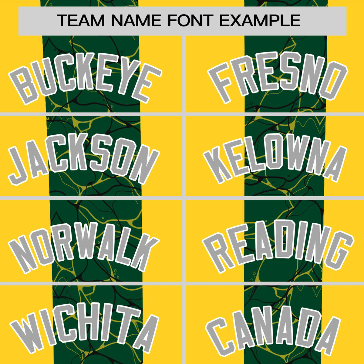 Custom Gold-01 Green Crew neck Ripple Shapes Design Performance T-Shirt