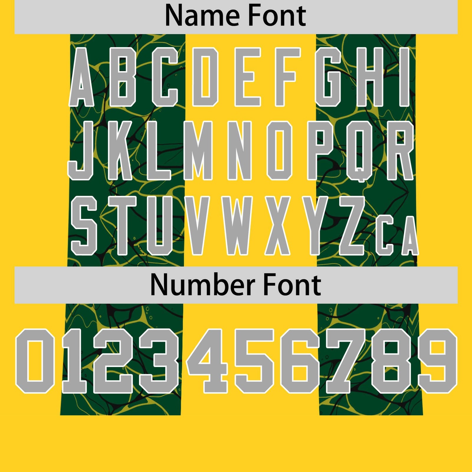 Custom Gold-01 Green Crew neck Ripple Shapes Design Performance T-Shirt