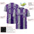 Custom Purple Gray Crew neck Ripple Shapes Design Performance T-Shirt