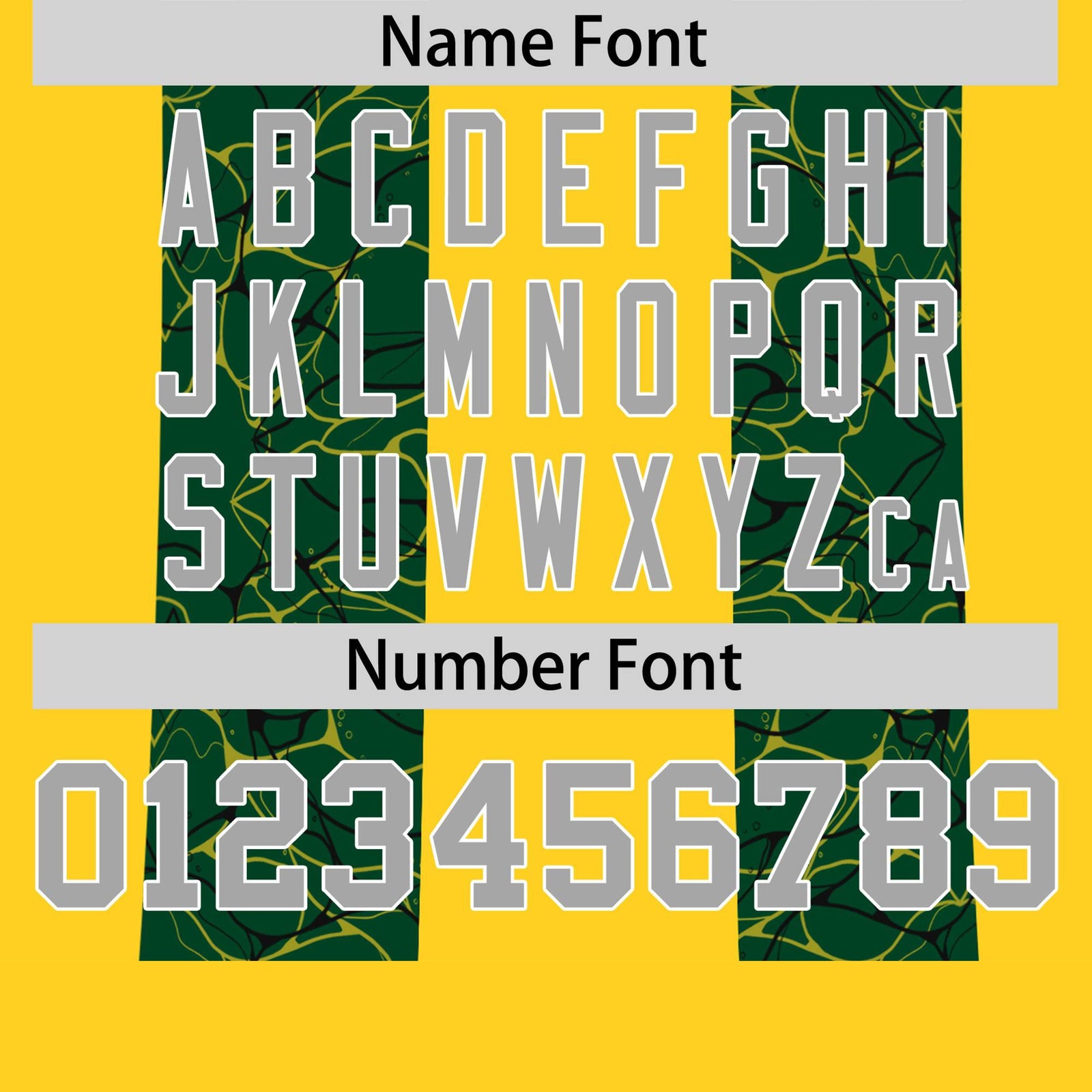 Custom Gold-01 Green Crew neck Ripple Shapes Design Performance T-Shirt