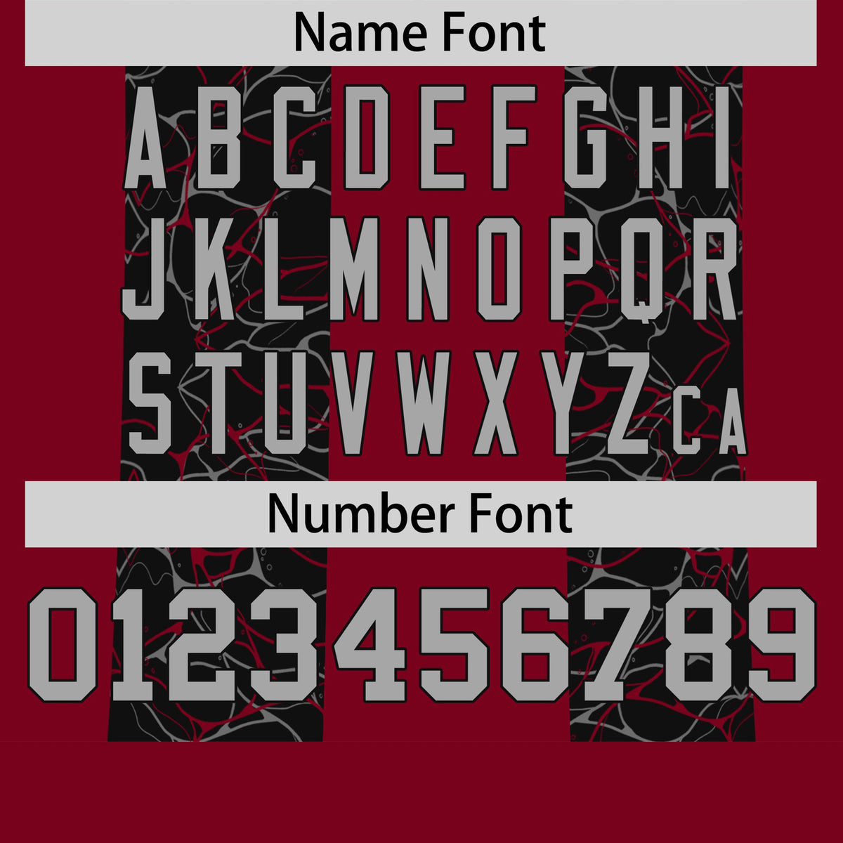 Custom Crimson Black Crew neck Ripple Shapes Design Performance T-Shirt