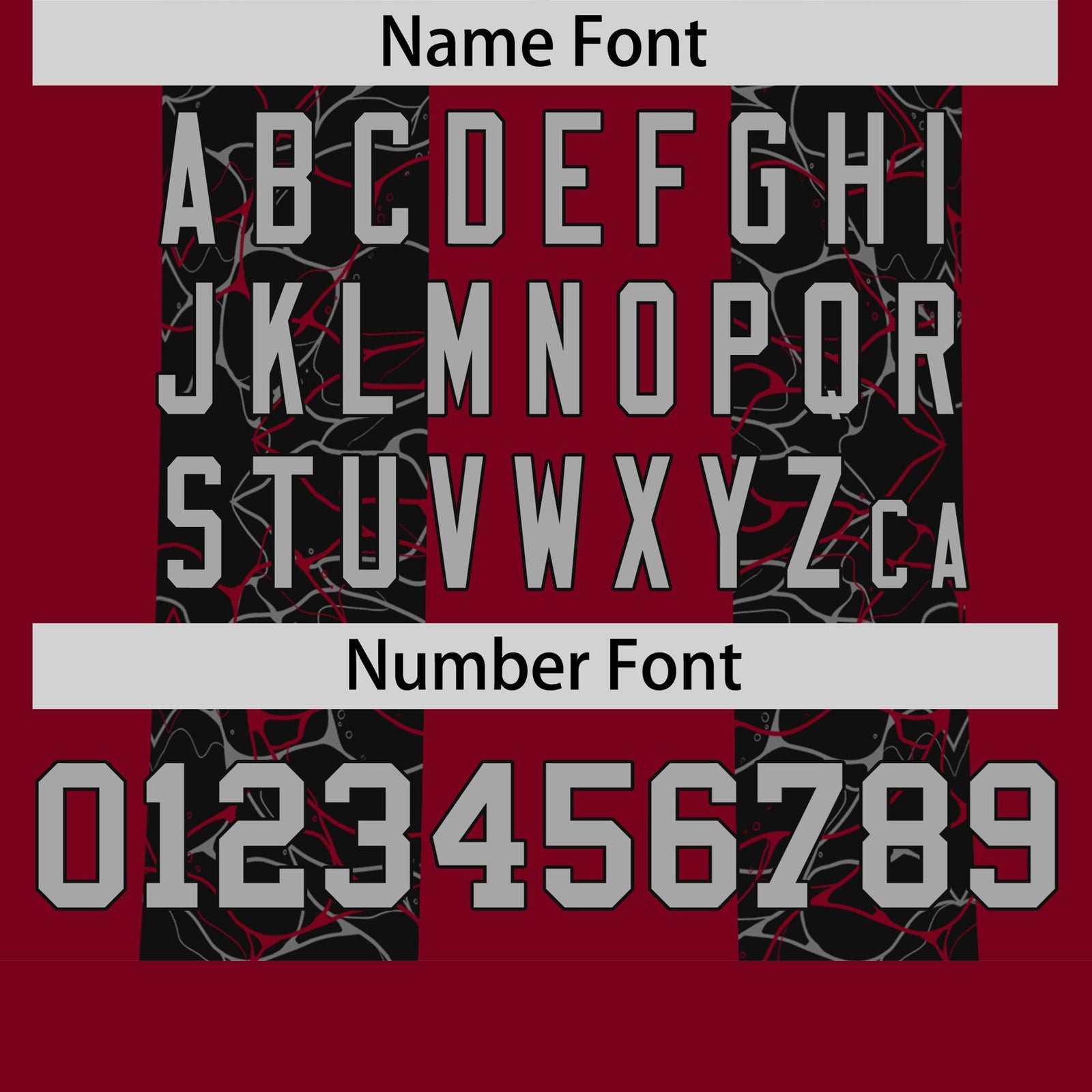 Custom Crimson Black Crew neck Ripple Shapes Design Performance T-Shirt