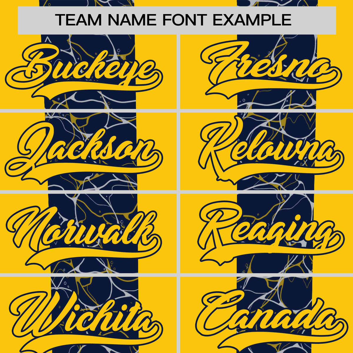 Custom Gold-01 Navy Crew neck Ripple Shapes Design Performance T-Shirt