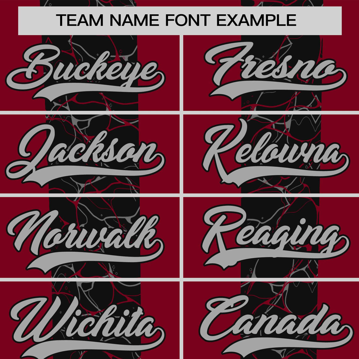 Custom Crimson Black Crew neck Ripple Shapes Design Performance T-Shirt