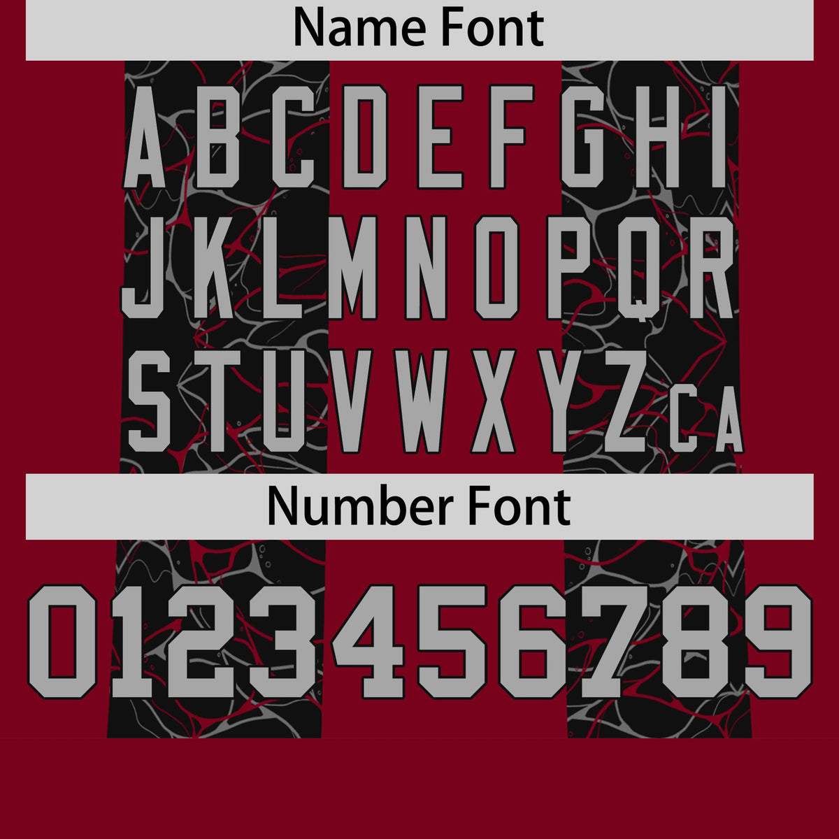 Custom Crimson Black Crew neck Ripple Shapes Design Performance T-Shirt