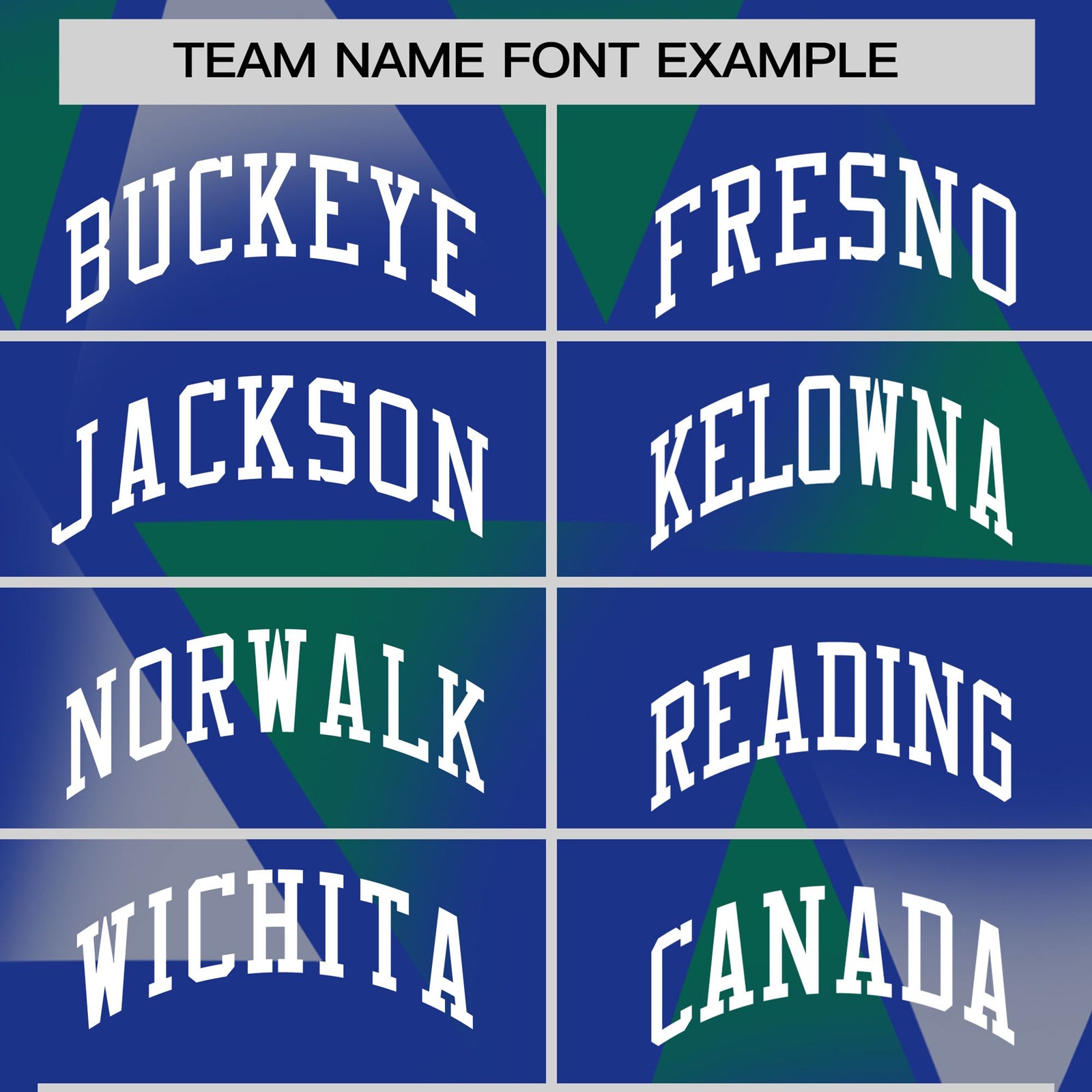 Custom Royal Blue Green-White Personalized Triangular Pattern Performance T-Shirt