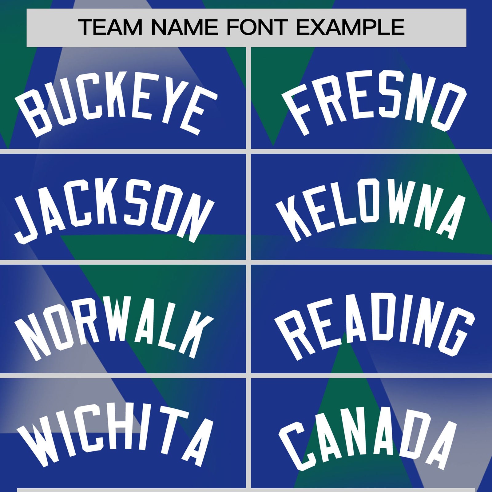 Custom Royal Blue Green-White Personalized Triangular Pattern Performance T-Shirt