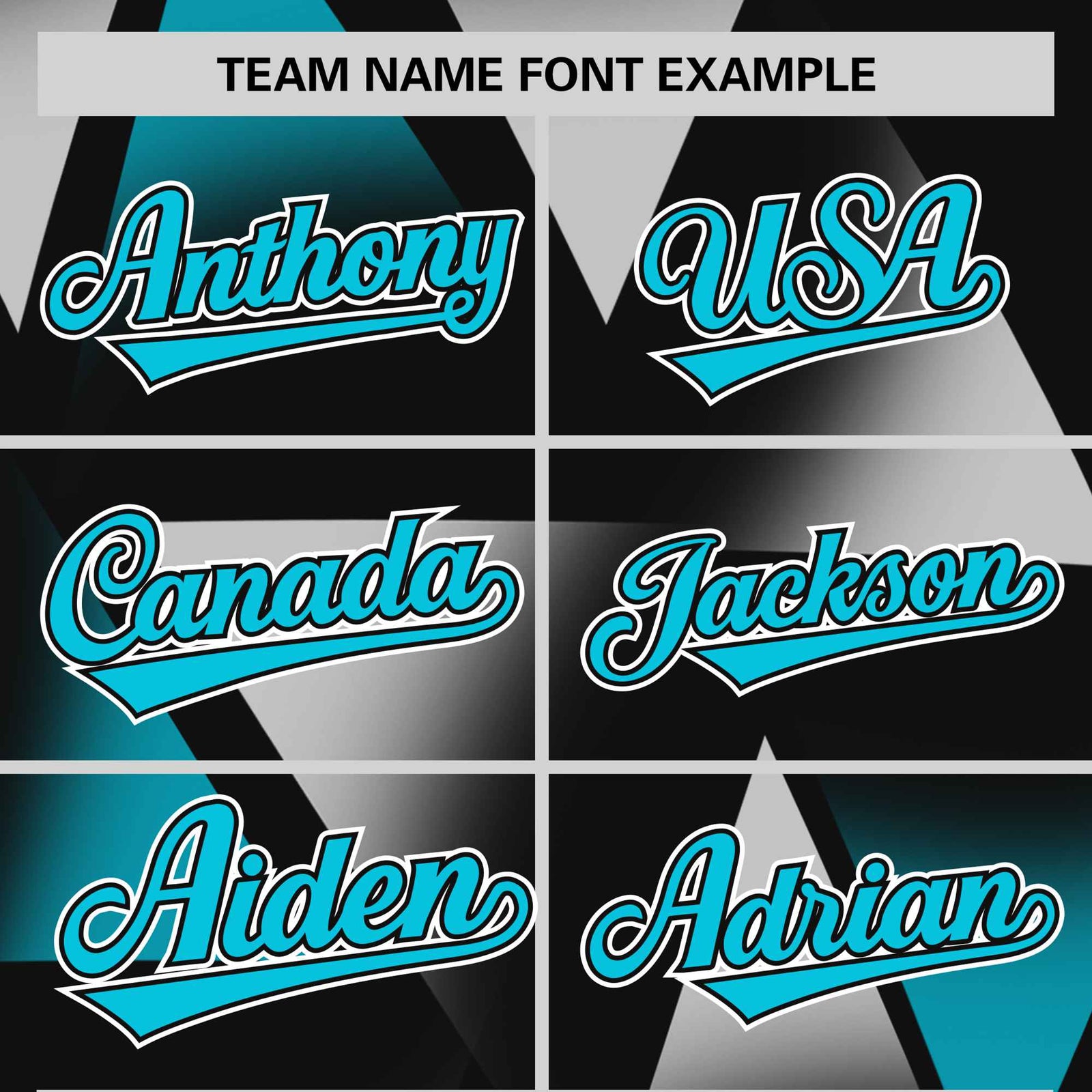 Custom Black White-Aqua Personalized Triangular Pattern Performance T-Shirt