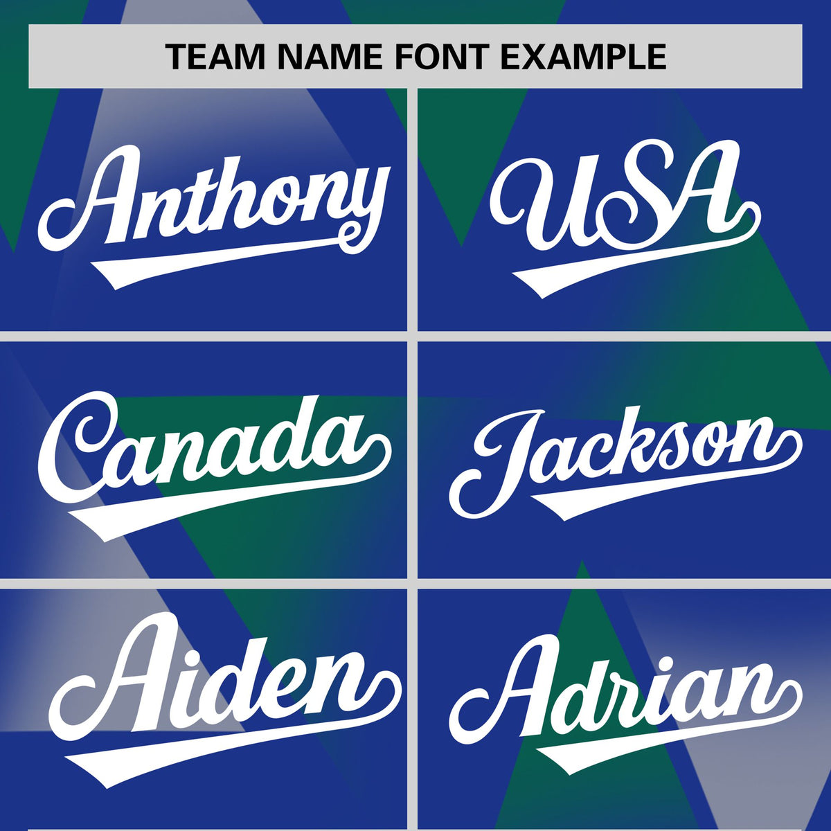 Custom Royal Blue Green-White Personalized Triangular Pattern Performance T-Shirt