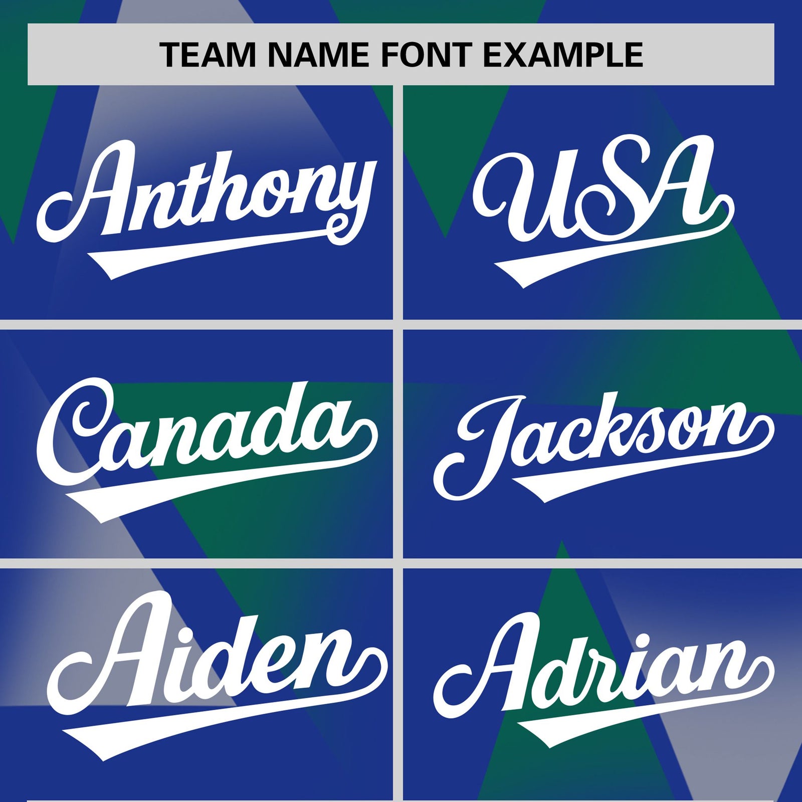 Custom Royal Blue Green-White Personalized Triangular Pattern Performance T-Shirt