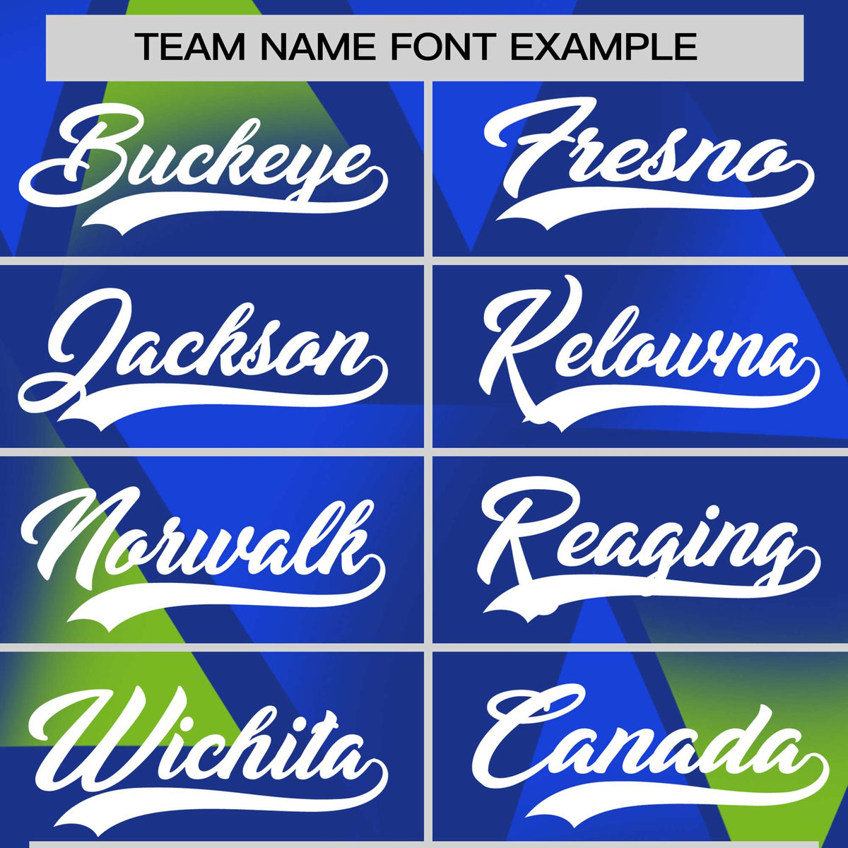 Custom Royal Blue Neon Green-White Personalized Triangular Pattern Performance T-Shirt