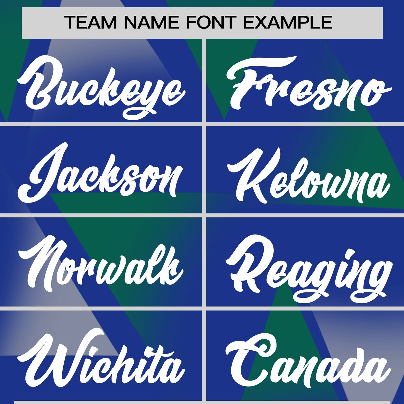 Custom Royal Blue Green-White Personalized Triangular Pattern Performance T-Shirt