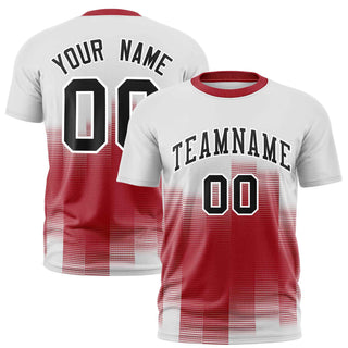 Camiseta deportiva personalizada con diseño de moda degradado en rojo y blanco - Estilo 1