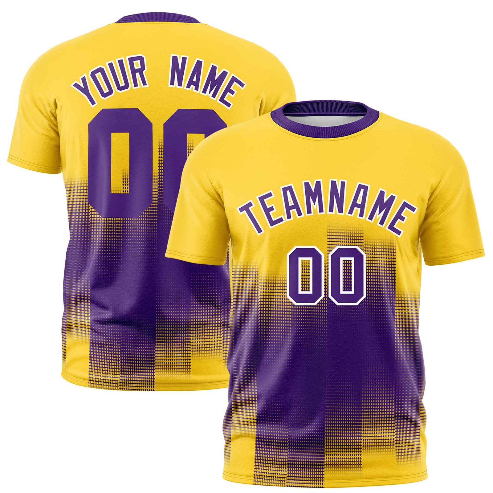 Custom Purple Gold01 Gradient Fashion Design Performance T-Shirt