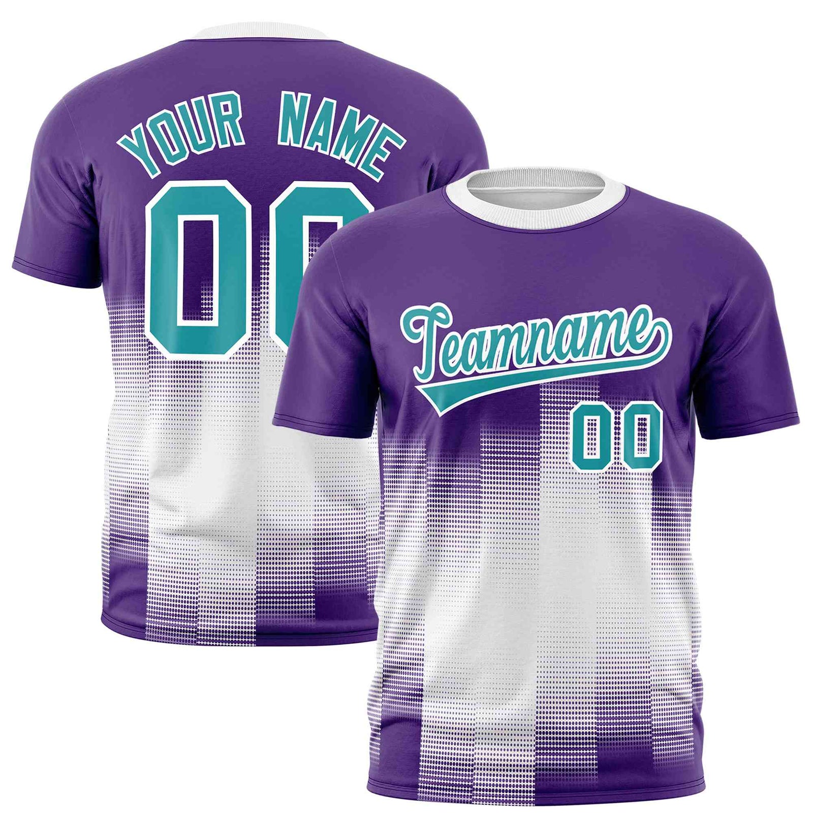 Custom White Purple Gradient Fashion Design Performance T-Shirt