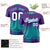 Custom Aqua Purple Gradient Fashion Design Performance T-Shirt