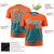 Custom Aqua Orange Gradient Fashion Design Performance T-Shirt