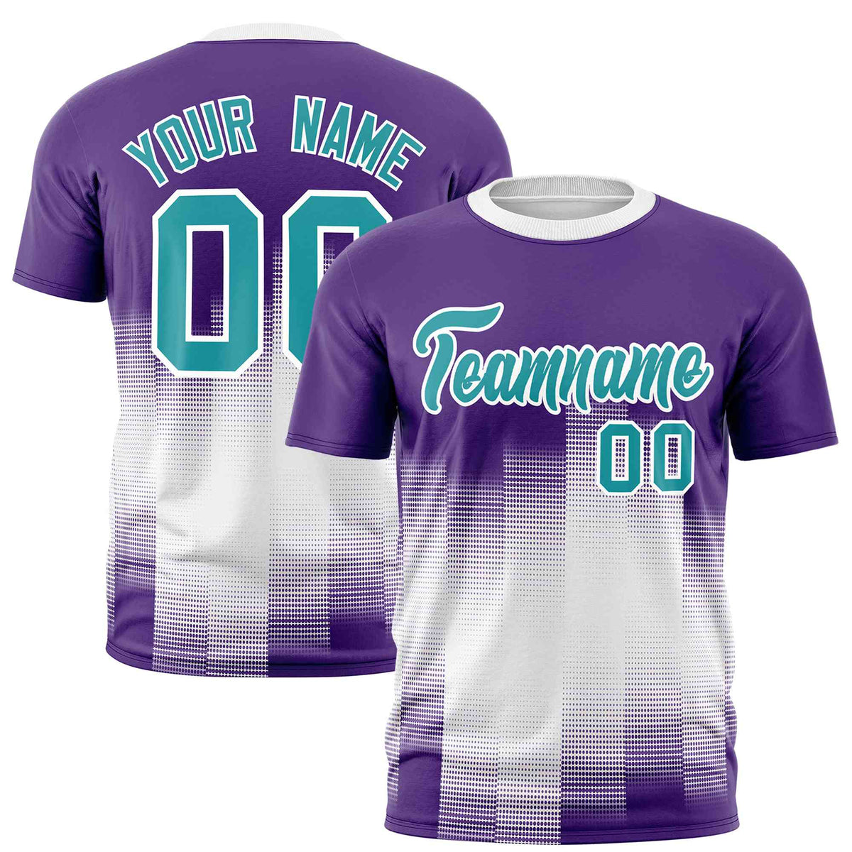 Custom White Purple Gradient Fashion Design Performance T-Shirt