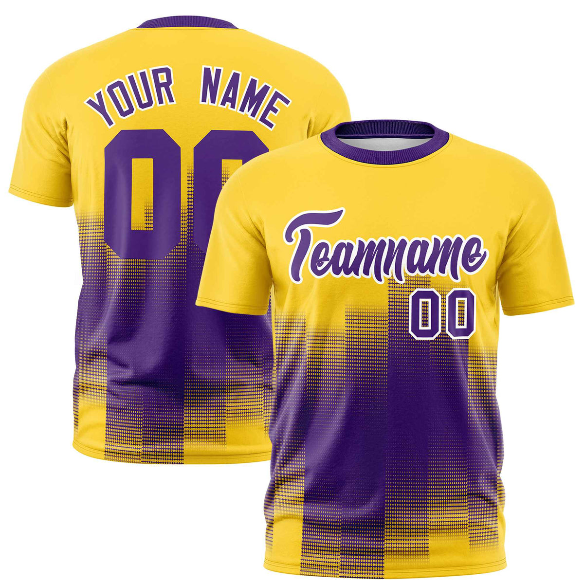 Custom Purple Gold01 Gradient Fashion Design Performance T-Shirt