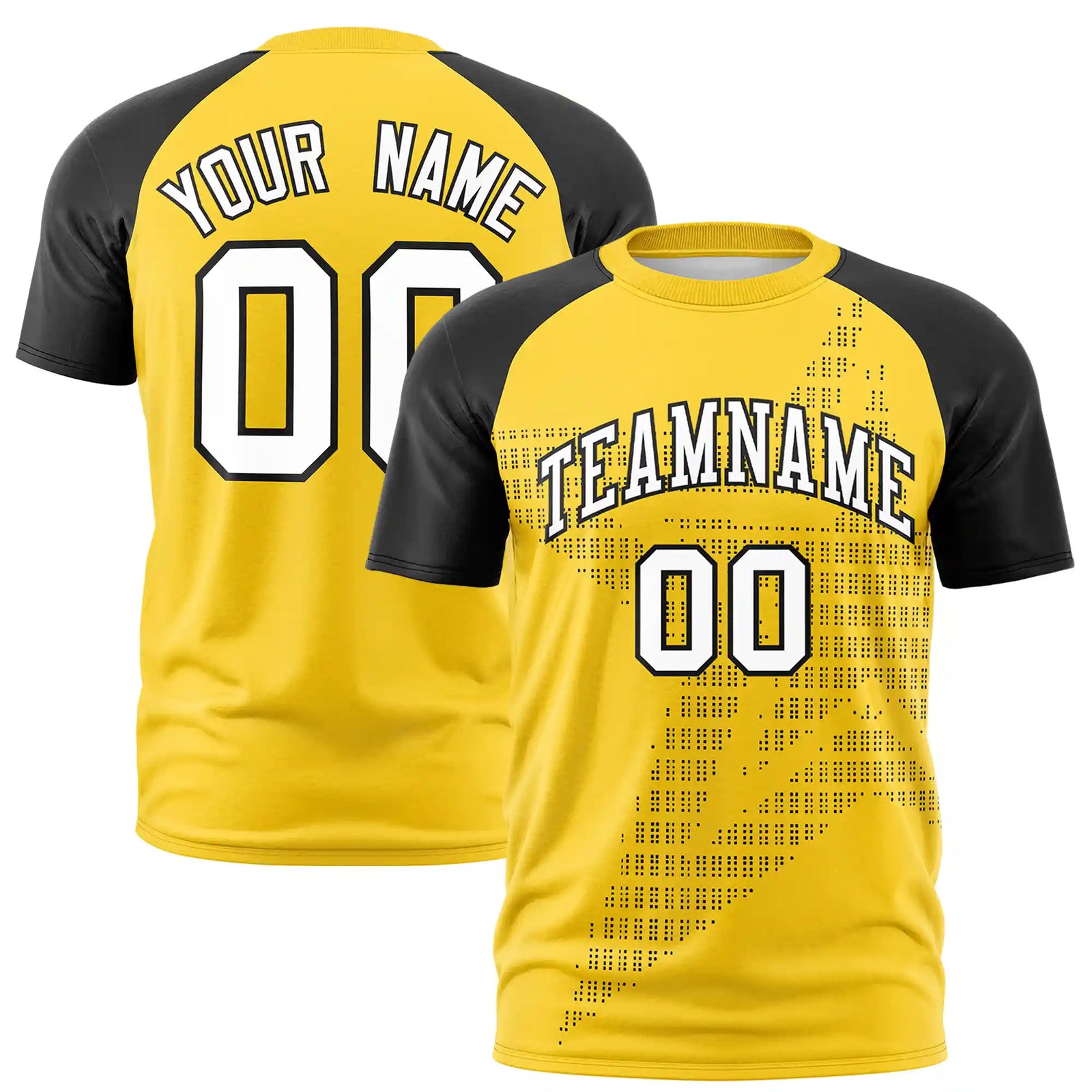 Custom Gold01 Black Crew Neck Star Style  Design  Performance T-Shirt