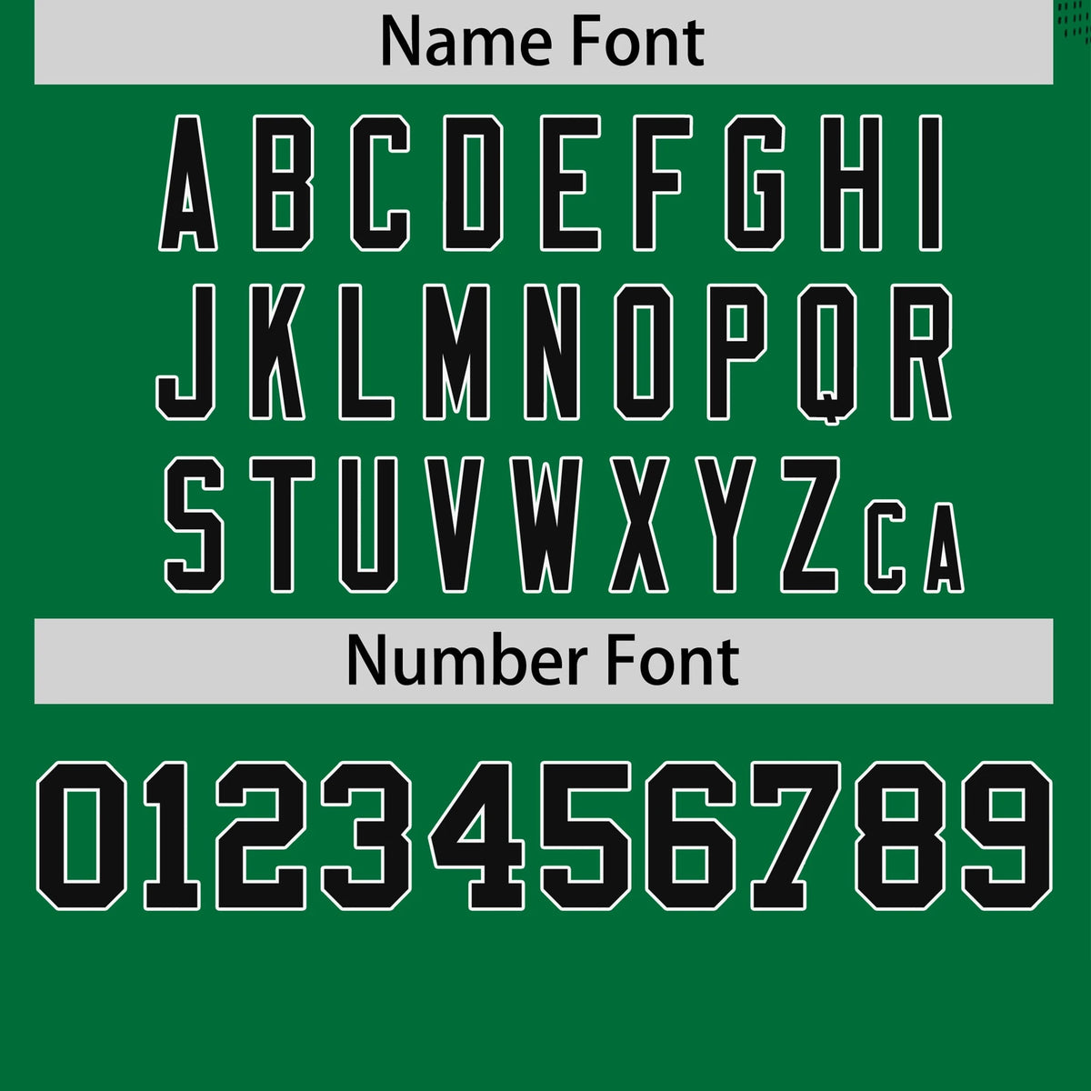 Custom Kelly Green Black Crew Neck Star Style  Design  Performance T-Shirt