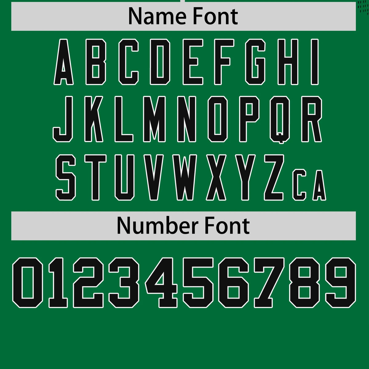 Custom Kelly Green Black Crew Neck Star Style  Design  Performance T-Shirt